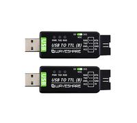 2X Waveshare Convertidor de USB Una TTL de Industrial Módulo de Conversión de Puerto Serie CH343G Compatible con Circuito de Conversión de Nivel