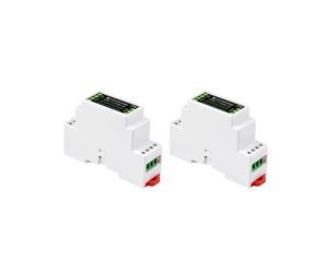 2X Waveshare Convertidor RS232 Una RS485 Tipo Riel Industrial 300-115200Bps Aislamiento Digital Activo Amplio Voltaje