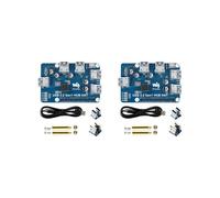 2X Waveshare USB 3.2 Gen1 HUB HAT para Raspberry Pi 4B 3B+ 3B 2B Zero W WH, Puerto de Expansión USB 3.0 de 4 Canales, Plug& Sin Controladores