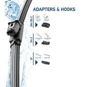 HELLA 9XW 358 164-061 Easy Set OE Limpiaparabrisas - SetOE6045 - Escobilla con hoja plana - para vehic. dirección izquierda - 600/450mm - 24/18" - delante - Cant.: 2