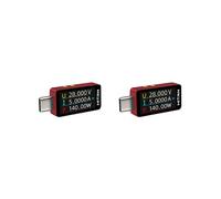 2X WITRN CC1 PD3.1 Medidor de Voltaje y Corriente USB con Pantalla Digital, Tipo C, 28 V