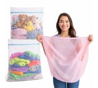 2x XXL Premium Bolsa de malla para lavadora 60x90 cm Set Grande - Red para lavadora - Bolsa de lavandería en varias tallas - Bolsa de lavado y bolsa de ropa con cremallera
