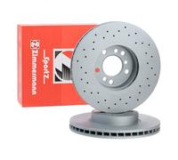 2x ZIMMERMANN 150.1298.52 Sport Coat Z Disco de freno Delantero 332mm
