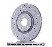 2x ZIMMERMANN Disco de freno Delantero Ø310mm Altura: 34mm Espesor: 25mm Cantidad de Taladros: 5/5 Corona de Agujeros - Ø: 100mm ventilación interna perforado 600.3215.52 Compatible con VW, AUDI, SEAT
