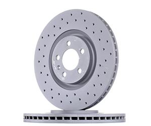 2x ZIMMERMANN Disco de freno Delantero Ø310mm Altura: 34mm Espesor: 25mm Cantidad de Taladros: 5/5 Corona de Agujeros - Ø: 100mm ventilación interna perforado 600.3215.52 Compatible con VW, AUDI, SEAT