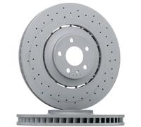 2x ZIMMERMANN Disco de freno Delantero Ø380mm Altura: 52mm Espesor: 36mm Cantidad de Taladros: 6/5 Corona de Agujeros - Ø: 112mm ventilado & perforado & disco de freno de dos piezas & Disco de freno