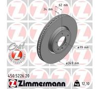 2x ZIMMERMANN Disco de freno Delantero para LAND ROVER Range Rover Sport (L494)