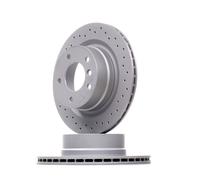 2x ZIMMERMANN Sport Coat Z Disco de freno Trasero para BMW 1 Coupé (E82) 300mm