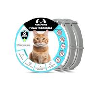 2x1 Collar Antiparasitario Gatos y Perros - Desparasitante Gatos Mosquitos, Pulgas y Garrapatas - Collar Antipulgas Gato, Desparasitacion Gato -38cm Ajustable, 8 Meses, Repelente Vegetal, Impermeable