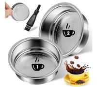 2x1 Filtros Presurizados para Cafetera Cecotec de 1 y 2 Tazas (51mm) - Pack 2 Filtro de Repuesto Resistentes y de Fácil Limpieza - Accesorios de Reemplazo Duraderos para Cafetera Expresso Cecotec