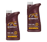 2x1 Litro MANNOL Energy 5W-30 Aceite Motor 7511 API SN/CH-4 ACEA A3/B4 Sintético