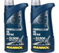 2X1 Litro Original MANNOL Aceite De Compresor ISO 46