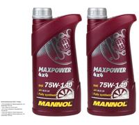 2X1 Litro Original MANNOL Aceite De Transmisión Maxpower 4X4 75W-140 API GL 5 LS