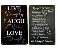 2x1 Póster de DiiliHiiri Receta para el Amor -30x20cm- 30x20cm -Placa Letrero Chapa Regalo Románticas | Cartel Romántico Lema | Decorativo | Dicho (2635-241-248)