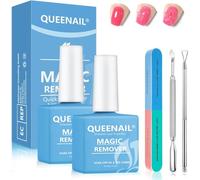 2x15ml Quitaesmalte Semipermanente Rápido,Removedor Esmalte Uñas Gel,Removedor Profesional para Uñas de Gel,Elimina Rápidamente el Esmalte en 3-5 Minutos,Ideal para Manicura Profesional o Casera