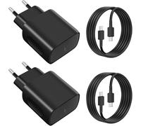 2x25W Cargador USB C,Cargador Tipo C Carga Rapida para Samsung S25/S24/S23/S22/S21/S21 Ultra,S20 FE, A16/A15/A14/A56/A55/A34,para Huawei,Xiaomi Movil Enchufe Charger Cabezal con 2X2M Cable