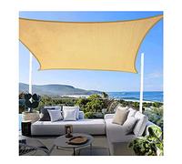 2x2m 2x3m 3x4m Sun Shade Sail Awning Rectangle Sunshade Cover Net Canvas Rainproof UV Block Waterproof Canopy for Garden Patio Balcony Outdoor Carport Pergola, Sand
