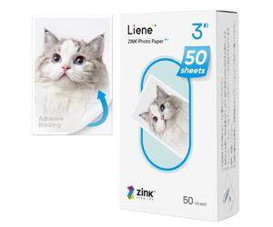 2x3' Zink 50 Hojas Papel Fotográfico con Respaldo Adhesivo, Prueba de Agua,Resistente,Las Manchas, Compatible para Liene Pearl K100 Mini Impresora Fotos Movil, Papel Fotos Instantáneopara Clipart