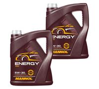 5W 30 MANNOL Aceite De Motor Energético 10 2x5 Litros MB 229.5/BMW ES 98/VW