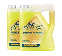 2x5 Litro Mannol Pro Cool Refrigerante Amarillo Protección Del Frío Moto Quad