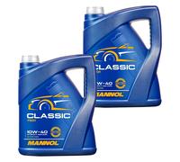 2x5 Litros MANNOL Classic 10W-40 ACEITE MOTOR API SN/CH-4 ACEA A3/B4 JASO MA2