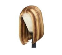 2x6 HD Lace Closure Peluca de cabello humano sin pegamento, división central, 180% de densidad, instantáneamente portátil para mujeres negras añade volumen al cabello (4/27#)