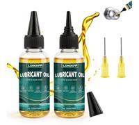 2x60ml Lubricante para Bisagras de Puerta, Prevención de la Oxidación | Aceite para Máquina de Coser, para Cilindros de Cerradura, Rieles de Ventanas, Guías de Cajones,Piezas Metálicas de Precisión