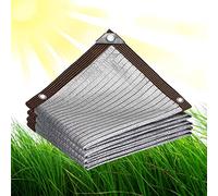 2x6m Red de Tela de Protección Solar Resistente a los Rayos UV, Papel de Aluminio Toldo de Malla, Toldo de Patio, Tienda de Jardín para Flores de Plantas, Perreras para Mascotas al Aire libre