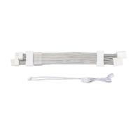 2x8PIN ARGB Graphics Card Power Extension Cable, White 5V 3PIN Connector, Synchronized Four Sides Lighting, High Brightness RGB Effects, Easy Installation for Gaming PCs