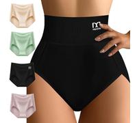 2XK-NOV Braguitas De Algodón para Mujer, Bragas Fajas Reductoras Abdomen, Ropa Interior, Calzoncillos Que Moldean La Figura (FR/ES, Letras, XL, Regular, Regular, 4, Negro+Beige+Rosa+Verde)