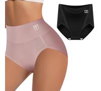 2XK-NOV Braguitas De Algodón para Mujer, Bragas Fajas Reductoras Abdomen, Ropa Interior, Calzoncillos Que Moldean La Figura (FR/ES, Letras, L, Regular, Regular, 2, Negro+Rosa)