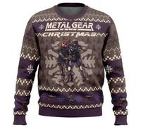 (2XL,01)Metal Gear Solid Ugly Christmas Sweater Men Women Pullover Round Neck Long Sleeve Top Christmas Clothing 2025 New Sweatshirt