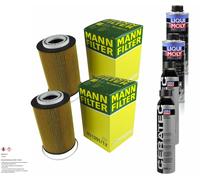 2xMANN Ölfilter-hu 1291/1Z + 2xLiqui Moly pro-Line Lavado de Motor / 2x Cera Tec