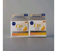 2xNIVEA Q10 Energy Anti Arrugas Cuidado de Día Fps 15 Facial Cada 50 ML - Nuevo