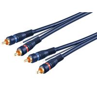 2xRCA/ 2x RCA ALTA CALIDAD OFC Cable 5m/+Cargador de tierra/50175