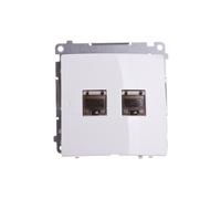2xRJ45 Simon Basic BM62E.01/11 ordenador doble toma de corriente