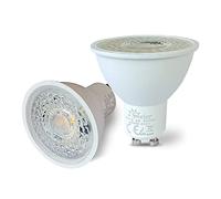 2xSweier 5W GU10 Bombillas LED 38° Ángulo de haz 430lm, Blanco cálido 3000K LED GU10 Foco, 5W Equivalente a 50W Halógena.No regulable