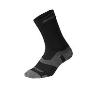 2XU Calcetines unisex Vectr Merino Light Cushion Crew, Unisex, Calcetines, UA5054e, Negro/Titanio, S