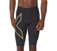 2XU MCS Run Compression Short Bañador, Negro/Dorado Reflectante, XL para Hombre