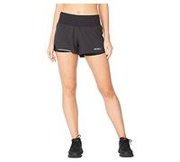 2XU Womens Aero 2-in-1 3" Sailing Boating Watersports Shorts - Black Silver Reflective - Fácil Estiramiento Ligero