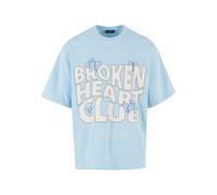 2Y Studios Camiseta 'Broken Heart Club' crema / azul claro / negro M crema / azul claro / negro