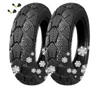 3.00-10 Neumático sin Cámara 6 PR, 3.00 10 Neumático Scooter Motocicleta Antideslizante Dibujo de Bloques Resistente a Pinchazos Goma, Delantero Trasero 280kPa 47J(2pcs)