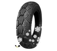 3.00-10 Neumático sin Cámara 6 PR, 3.00 10 Neumático Scooter Motocicleta Antideslizante Dibujo de Bloques Resistente a Pinchazos Goma, Delantero Trasero 280kPa 47J(1pc)