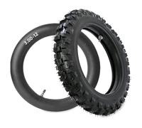 3,00-12" 80/100-12 Juego De Neumático Y Cámara para Moto Todoterreno 3,00 12" 80/100 12 Accesorios De Repuesto para Motocross Todoterreno, Compatibles con CRF70/CRF110