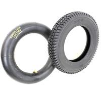 3.00-8 neumáticos negros con perfil de bloque y manguera con válvula angular para E-móvil y silla de ruedas eléctrica