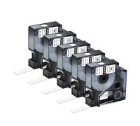 3-10 Unidades A18444 compatibles con Etiquetas de Vinilo/Nailon Flexible/poliéster Permanente D-MO Ind A18432 A18488 A18483 de 9-19 mm(5PK Polyester White,12mm)