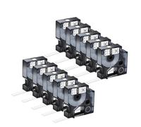 3-10 Unidades A18444 compatibles con Etiquetas de Vinilo/Nailon Flexible/poliéster Permanente D-MO Ind A18432 A18488 A18483 de 9-19 mm(10PK Nylon White,12mm)