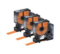 3-10 Unidades A18444 compatibles con Etiquetas de Vinilo/Nailon Flexible/poliéster Permanente D-MO Ind A18432 A18488 A18483 de 9-19 mm(3PK Vinyl Orange,12mm)