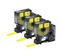 3-10 Unidades A18444 compatibles con Etiquetas de Vinilo/Nailon Flexible/poliéster Permanente D-MO Ind A18432 A18488 A18483 de 9-19 mm(3PK Nylon Yellow,12mm)