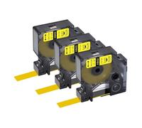 3-10 Unidades A18444 compatibles con Etiquetas de Vinilo/Nailon Flexible/poliéster Permanente D-MO Ind A18432 A18488 A18483 de 9-19 mm(3PK Vinyl Yellow,12mm)